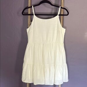 Little Bipsy Cream Tiered Mini Dress